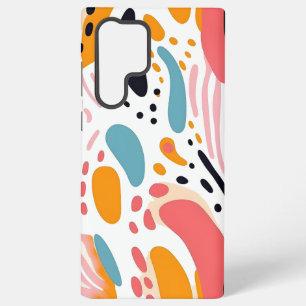 Coque Samsung Galaxy Formes organiques abstraites colorées motif bohème