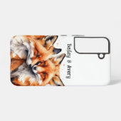 Coque Samsung Galaxy Foxes Foxes Foxes Fox Couple Aimer Animaux (Verso Horizontal)