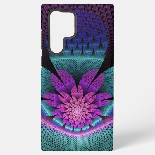 Coque Samsung Galaxy Fractal Imaginaire coloré à motif inhabituel (Verso)