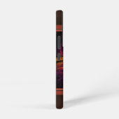Coque Samsung Galaxy Fractale orange et noir (Côté droit)