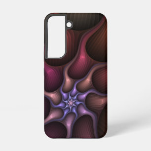 Coque Samsung Galaxy Fractale rayée abstraite magique et colorée
