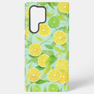 Coque Samsung Galaxy Fresh Lemon and Lime Botanical Pattern Phone Case