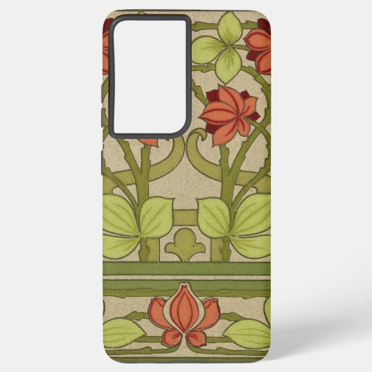 Coque Samsung Galaxy Frieze Bordure Art Nouveau Floral (Verso)