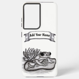 Coque Samsung Galaxy Froggy with Lotus Flower, Ajouter votre nom