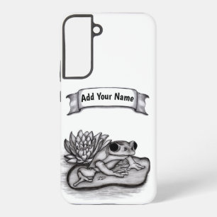 Coque Samsung Galaxy Froggy with Lotus Flower, Ajouter votre nom