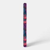 Coque Samsung Galaxy Fuchsia en bleu et violet (Côté gauche)