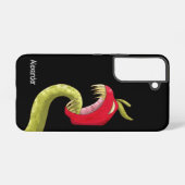Coque Samsung Galaxy Fun Black Red Monster Fruit (Verso Horizontal)