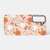 Coque Samsung Galaxy Fun Retro Ghost & Jack-O-Lantern Motif (Verso Horizontal)