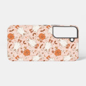 Coque Samsung Galaxy Fun Retro Ghost & Jack-O-Lantern Motif (Verso Horizontal)