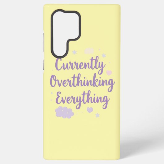 Coque Samsung Galaxy Funny Anxiety Overthinking Quote Pastel (Verso)