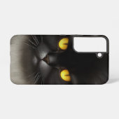 Coque Samsung Galaxy Funny Fluffeux noir Perse noir chaton visage (Verso Horizontal)