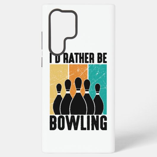 Coque Samsung Galaxy Funny "I'd Rather Be Bowling" Quote (Verso)