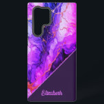 Coque Samsung Galaxy Fusion d'encre vive<br><div class="desc">Un mélange fascinant de teintes rose,  violet et noir tourbillonnant comme du marbre,  accentué par de luxueuses veines dorées pour une composition abstraite saisissante.</div>