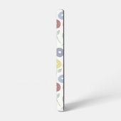 Coque Samsung Galaxy Fuzzy Flower Rpt Pattern Pastels on White (Côté gauche)