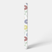 Coque Samsung Galaxy Fuzzy Flower Rpt Pattern Pastels on White (Côté gauche)