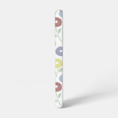 Coque Samsung Galaxy Fuzzy Flower Rpt Pattern Pastels on White (Côté gauche)