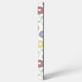 Coque Samsung Galaxy Fuzzy Flower Rpt Pattern Pastels on White (Verso Horizontal)