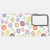 Coque Samsung Galaxy Fuzzy Flower Rpt Pattern Pastels on White (Côté gauche)