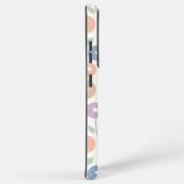 Coque Samsung Galaxy Fuzzy Flower Rpt Pattern Pastels on White (Côté droit)
