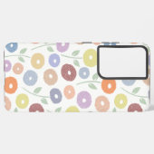 Coque Samsung Galaxy Fuzzy Flower Rpt Pattern Pastels on White (Verso Horizontal)
