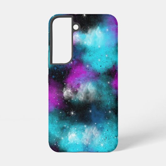 Coque Samsung Galaxy Galaxie violette et bleue (Verso)