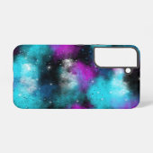 Coque Samsung Galaxy Galaxie violette et bleue (Verso Horizontal)