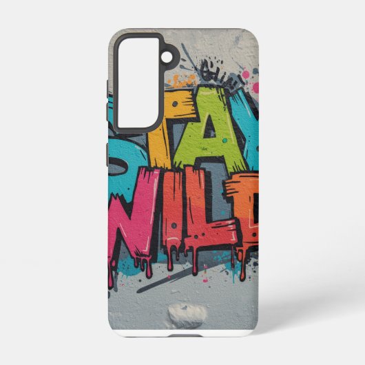 Coque Samsung Galaxy Galaxy Coque - Stay Wild Street Art (Verso)