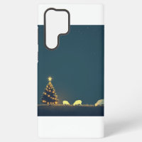Galaxy S22 Ultra téléphone boîte Noël hiver nuit