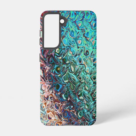 Coque Samsung Galaxy Gel abstrait bleu liquide (Verso)