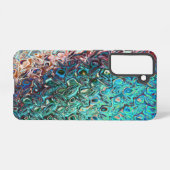Coque Samsung Galaxy Gel abstrait bleu liquide (Verso Horizontal)
