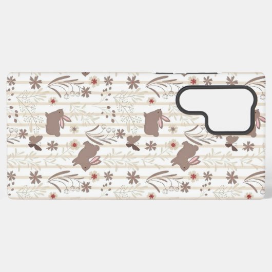 Coque Samsung Galaxy Gentle Rabbit Prince with Botanicals (Verso Horizontal)
