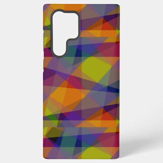 Coque Samsung Galaxy Géométrique foncée - Coque Samsung (S22 Ultra) (Verso)