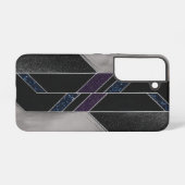 Coque Samsung Galaxy Géométrique noire moderne (Verso Horizontal)