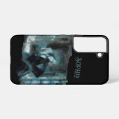 Coque Samsung Galaxy Ghost Girl in Blue – Haunting Surreal Art (Verso Horizontal)