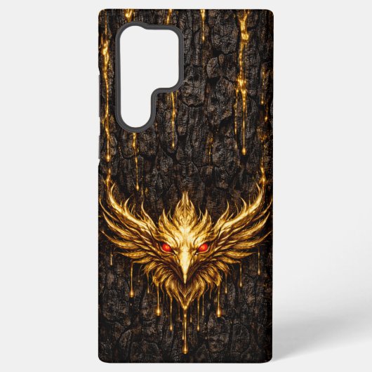 Coque Samsung Galaxy Gilded Bark Liquid Gold Phoenix (Verso)