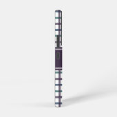 Coque Samsung Galaxy Gingham Cœur Violet (Côté droit)