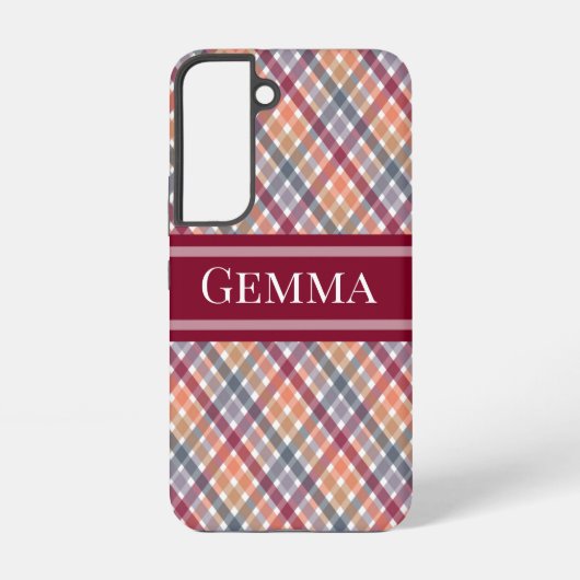 Coque Samsung Galaxy Gingham d'automne (Verso)