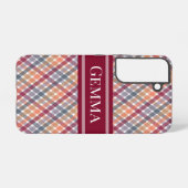 Coque Samsung Galaxy Gingham d'automne (Verso Horizontal)
