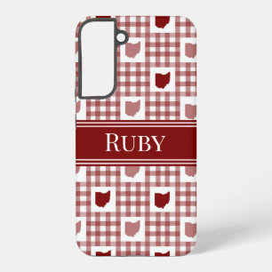 Coque Samsung Galaxy Gingham Rouge Ohio