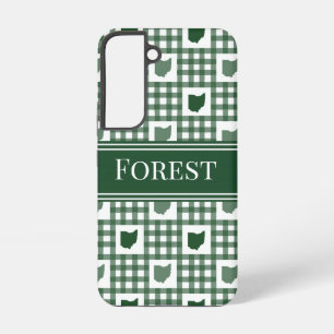 Coque Samsung Galaxy Gingham vert de l'Ohio
