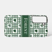 Coque Samsung Galaxy Gingham vert de l'Ohio (Verso Horizontal)