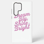 Coque Samsung Galaxy Girly Pink Sparkle Motivational Quote (Verso)