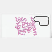 Coque Samsung Galaxy Girly Pink Sparkle Motivational Quote (Verso Horizontal)