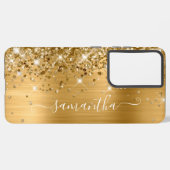 Coque Samsung Galaxy Glitterie or Foil Girl Signature (Verso Horizontal)