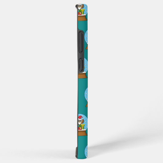Coque Samsung Galaxy Globe des neiges avec Chouette du Père Noël (Côté droit)