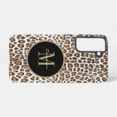 Coque Samsung Galaxy Gold Monogram Initial and Name On Black Gift (Verso Horizontal)