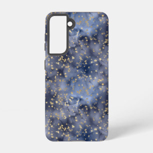 Coque Samsung Galaxy Gold Stars On Light Navy Night Sky