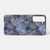 Coque Samsung Galaxy Gold Stars On Light Navy Night Sky (Verso Horizontal)