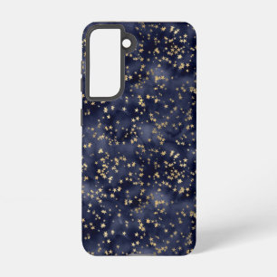 Coque Samsung Galaxy Gold Stars On Navy Night Sky