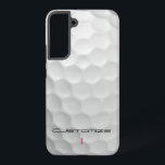 Coque Samsung Galaxy Golf Ball Dimples Texte et numéro personnalisés<br><div class="desc">Vous cherchez des cadeaux pour les golfeurs? QUATRE ! Cherchez-vous le cadeau parfait pour le golfeur dans votre vie ou vous-même? Cette image de Golf Ball Dimples est parfaite pour chaque golfeur. Customisez cette image Golf Ball avec Texte et numéro de votre choix. Design unique pour le golfeur décontracté au...</div>
